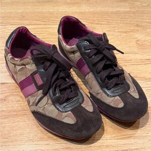Coach Pink and Brown Sneakers